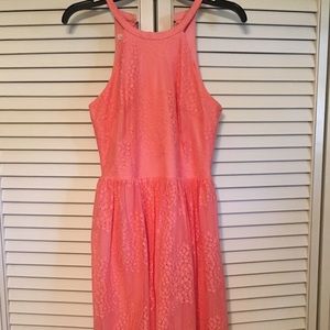London Times coral lace dress, 4